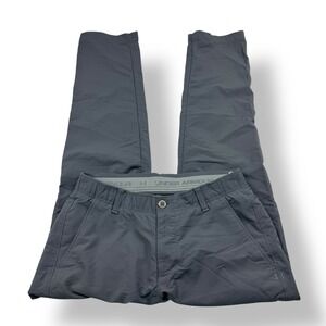 Under Armour Men's Golf Chino Pants Size 32x30 Gray Flat Front UA Tech